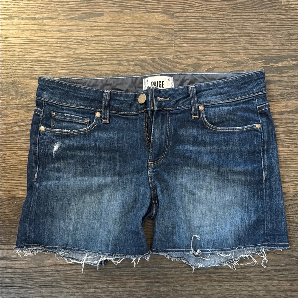 PAIGE Women's Jean Shorts - Dark Blue